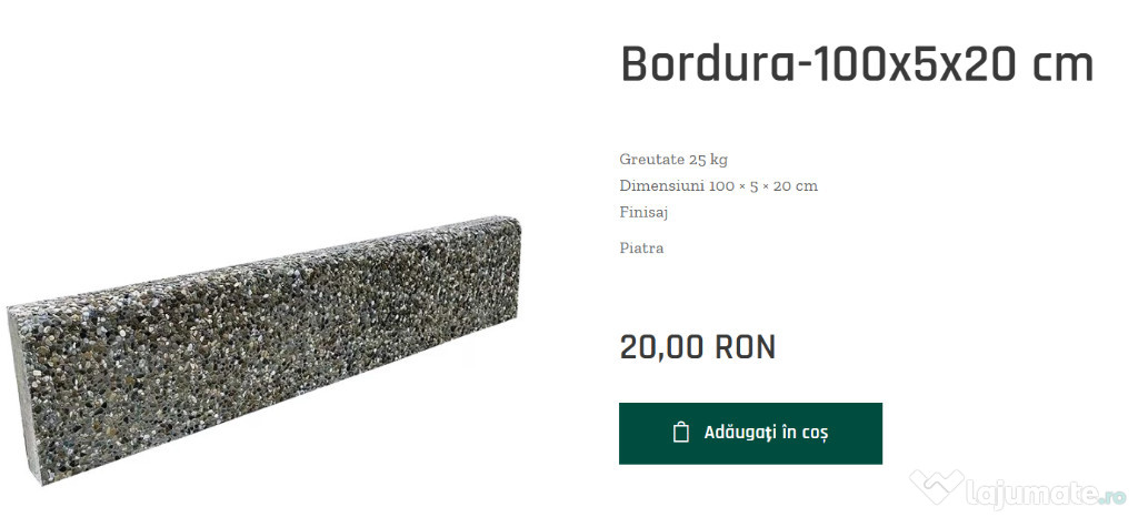 Borduri diferite dimensiuni