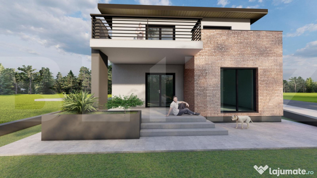 Casă individuală P+1 | Lugoj | 4 terase | 433,35 mpu curt