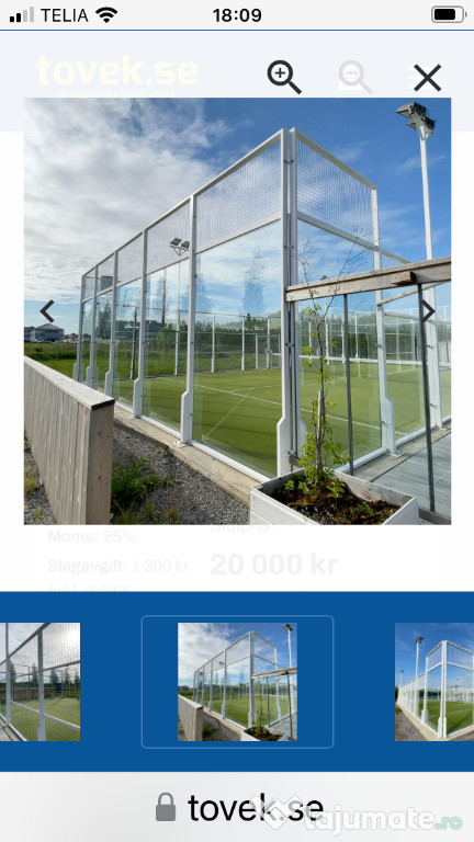 Teren complet pentru padel din Suedia