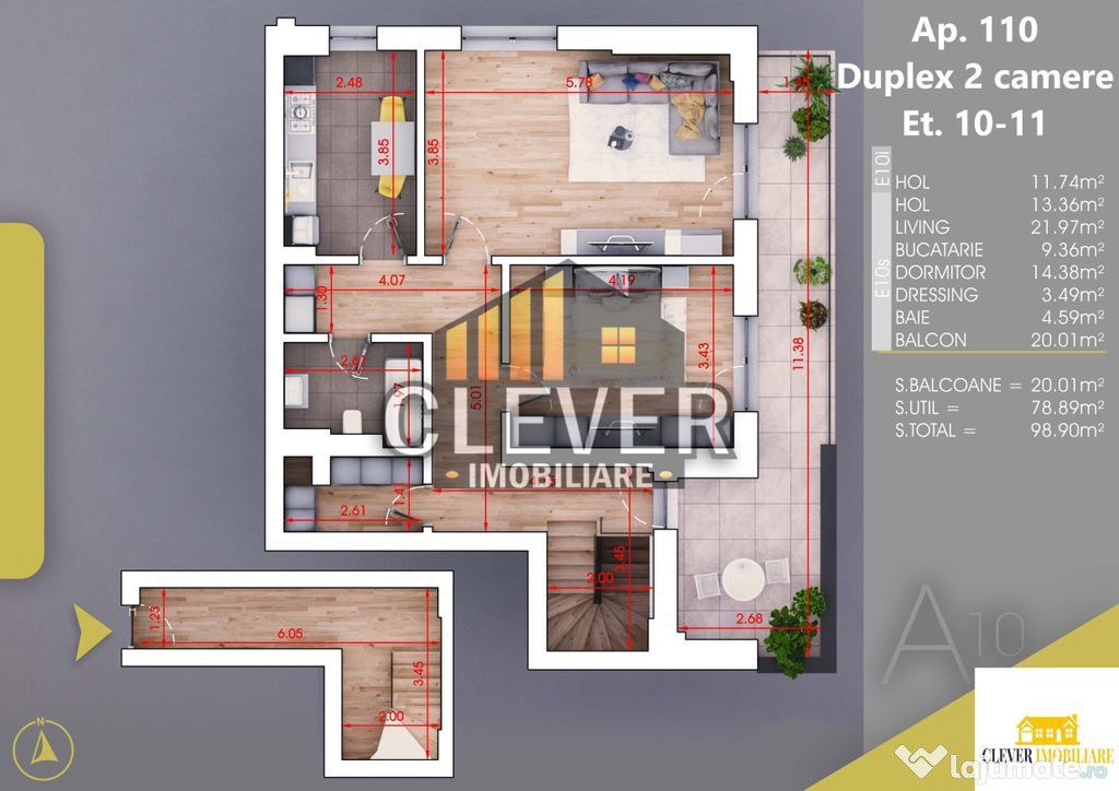 Apartament 2 Camere Spatios-Finalizat-Theodor Pallady