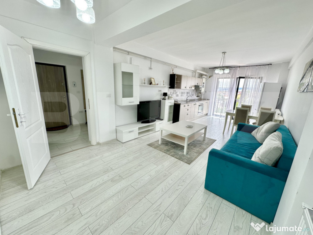 Apartament 2 camere,mobilat modern,balcon,zona Cetate