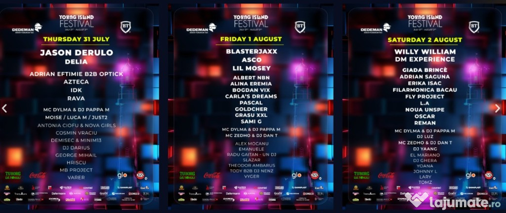 Abonamente VIP Young Island Festival Bacău 2025 Last Minute!