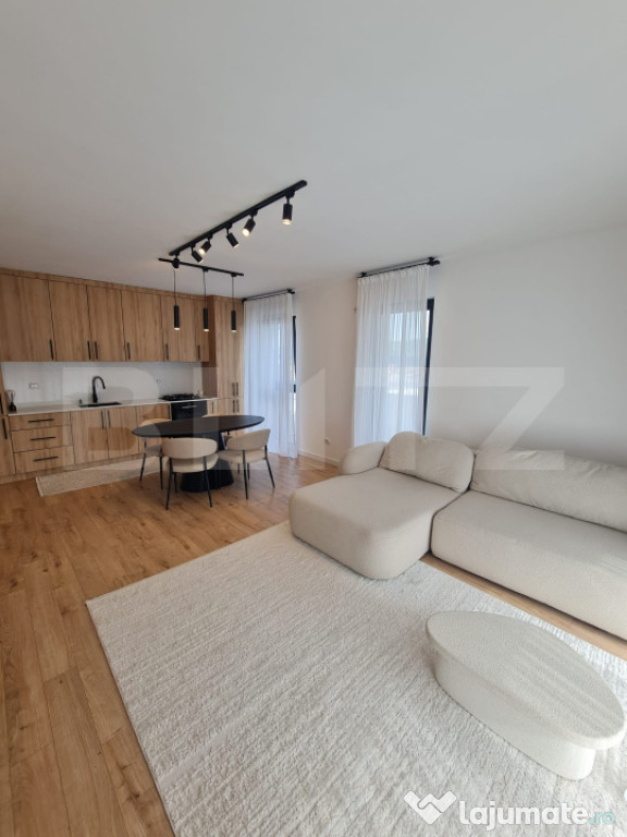 Apartament cu 2 camere, terasa de 22 mp, incalzire in pardos