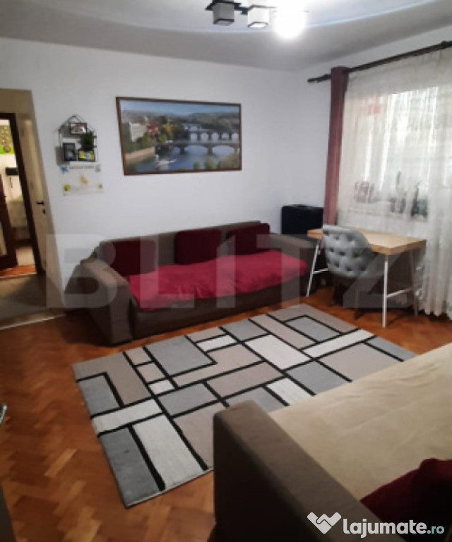 Apartament 2 camere, central, parter – mobilat și utilat