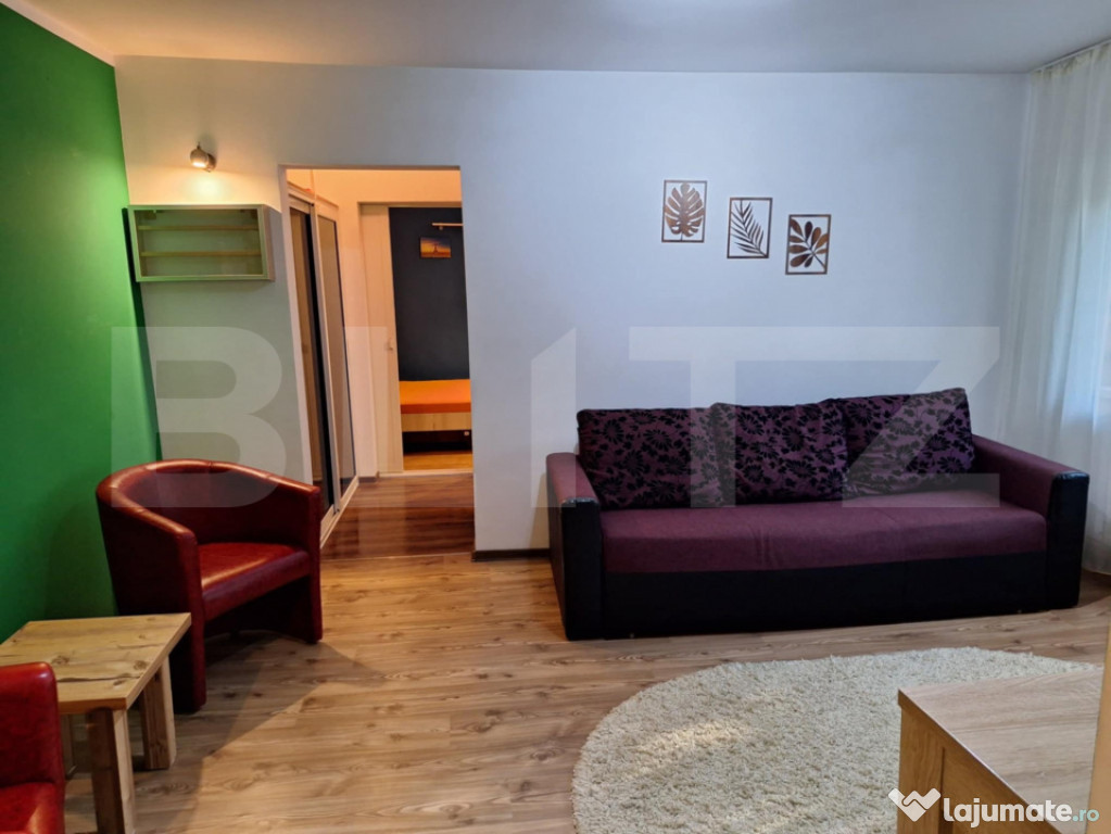 Apartament 2 camere, parter – complet renovat, mobilat și