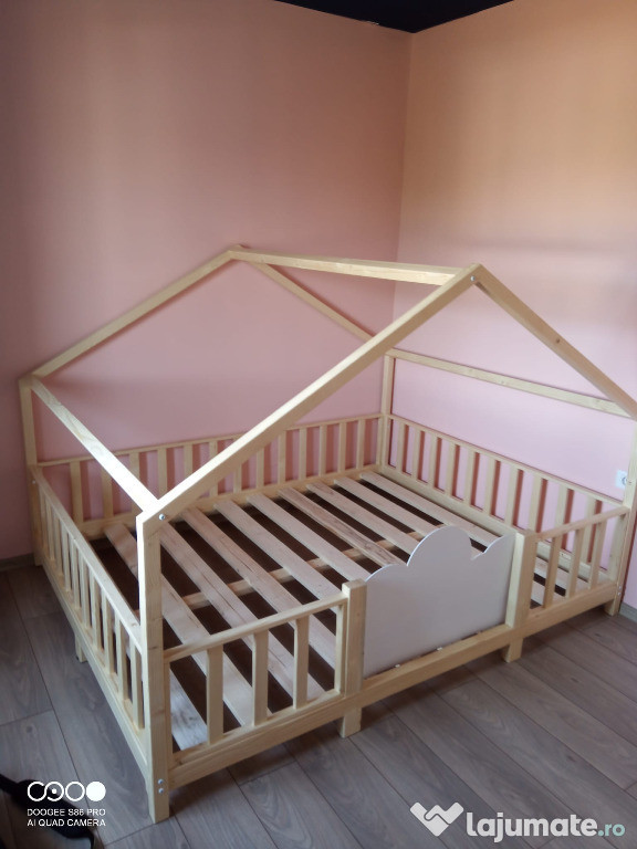 Pat Montessori Lemn Masiv - Vopsea pe baza de apa