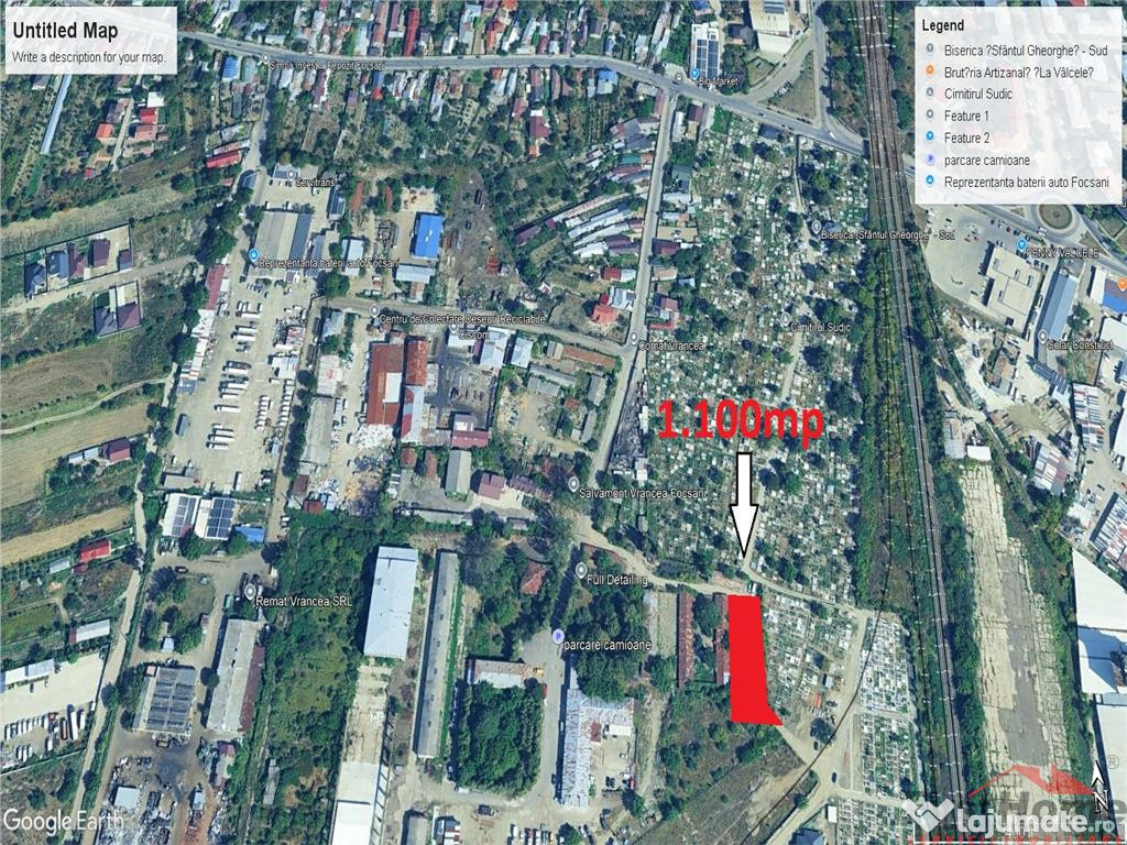 Teren 1.100mp intravilan curti constructii de in zona COMAT