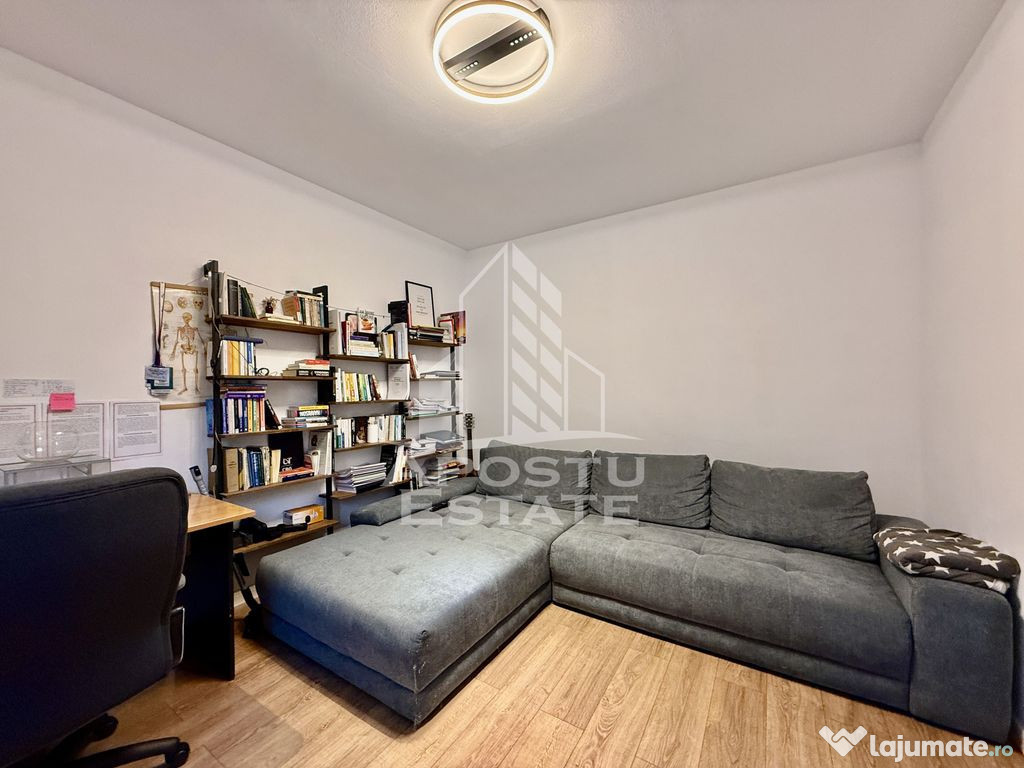 Apartament modern cu o camera, curte, centrala, zona Lune...