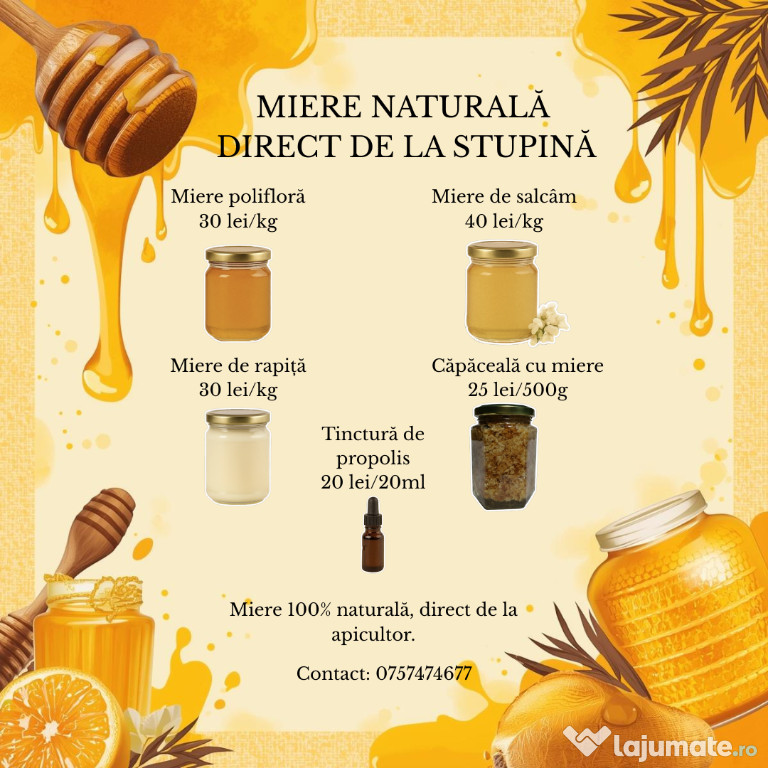 Miere naturală direct de la apicultor – București Pitești