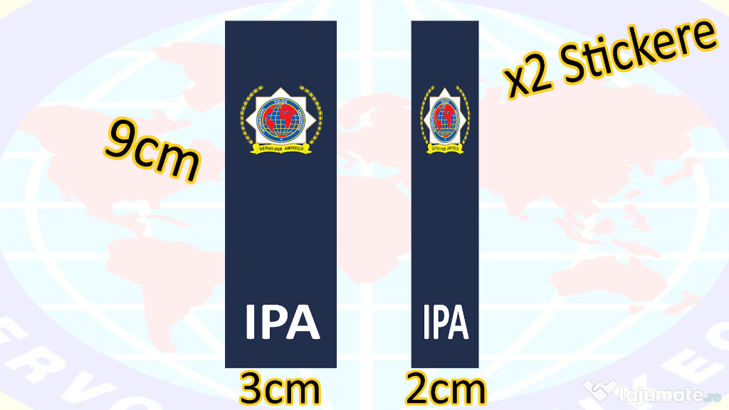 Set Sticker IPA Masina Numar de Inmatriculare
