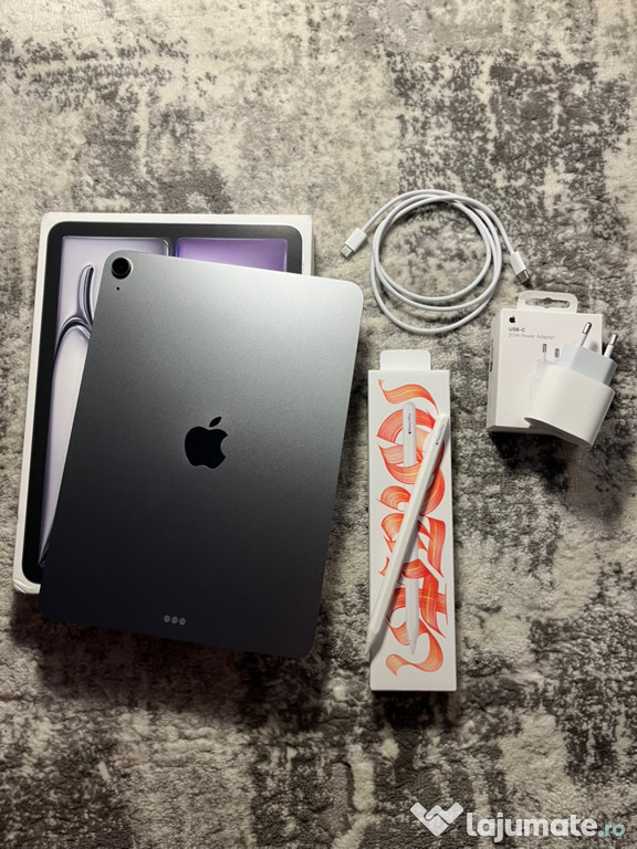 IPad Air 11 inch M3 128 gb + Apple Pencil Pro + Incarcator