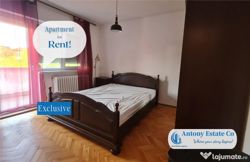 Apartament de inchiriat, 3 camere, decomandat, Central, Orad