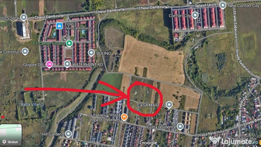 Teren intravilan Popesti Leordeni, 500mp, langa case, vile
