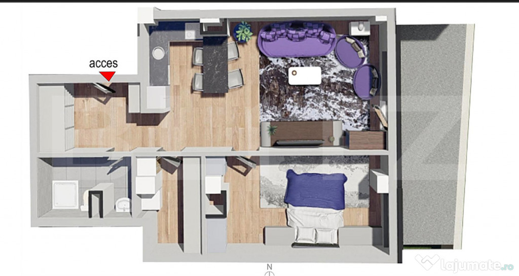 Unicitate! Apartament 2 camere, confort sporit, Bloc Nou, Pe