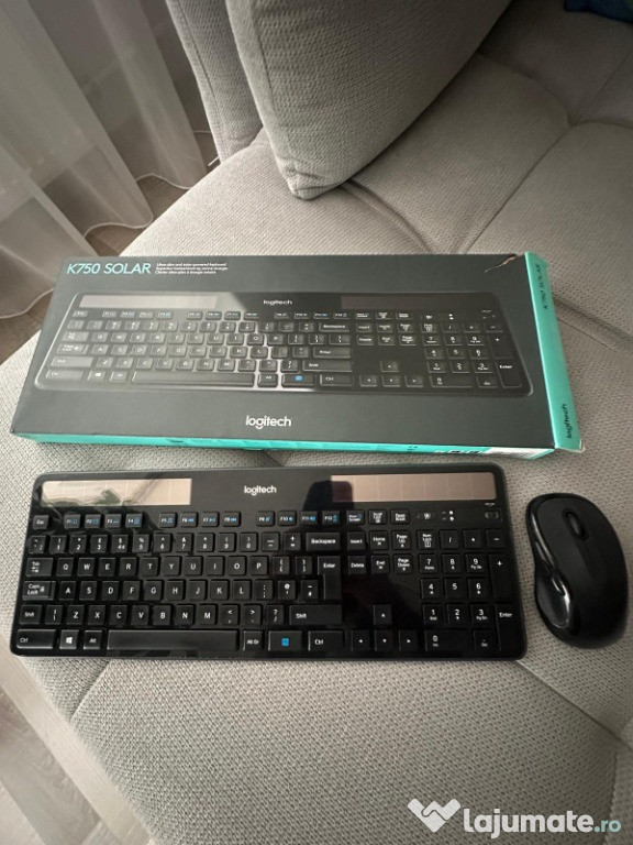 Kit Profesional Logitech Mouse M510 + Tastatura Solara K750 stare ok!