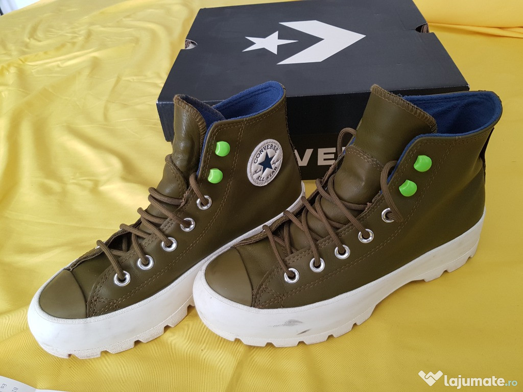 Ghete Converse Green Emotion Colection 36 piele noi in cutia lor