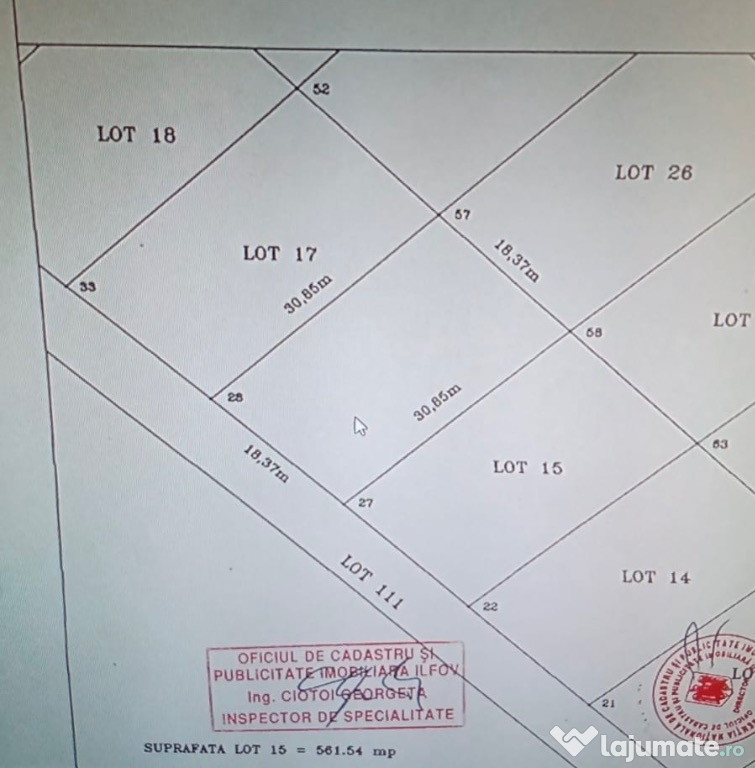 Teren 540 mp, utilități aproape, zonă liniștită