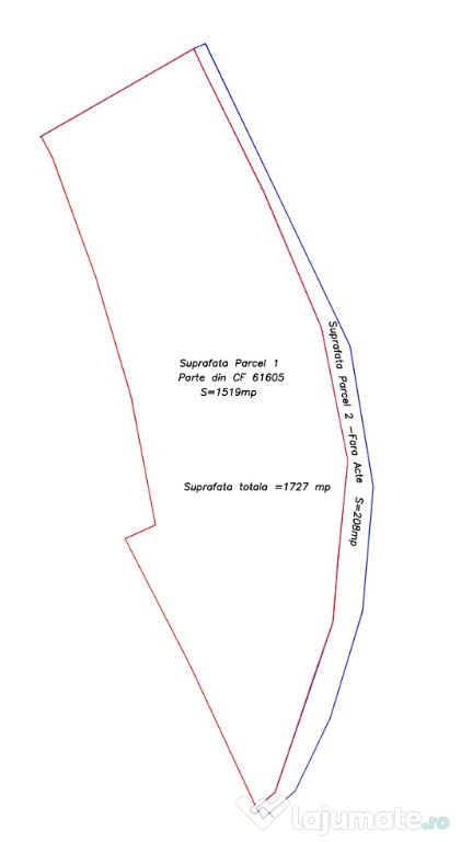 Una parcelă de teren 1727mp