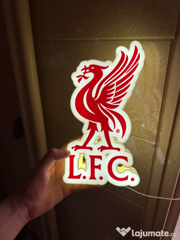 Lampa Led Liverpool/Chelsea/Real/Barcelona/Manchester/FCSB
