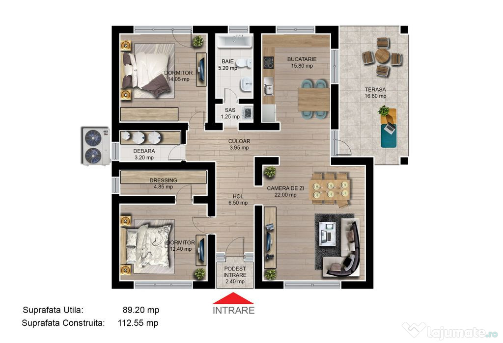 Casa individuala 3 camere Cartier Izvor Tarlungeni Brasov