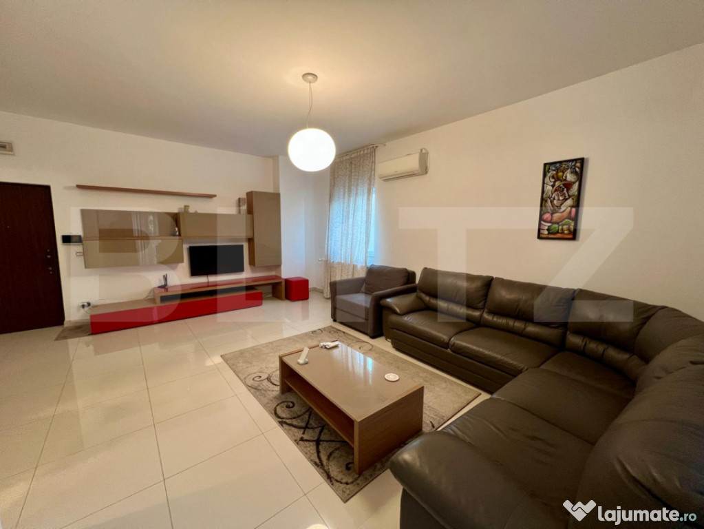 Apartament modern cu 2 camere, 80 mp, centrala si AC, zona
