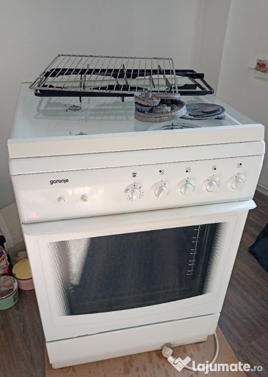 Aragaz GORENJE 4 arzatoare, Aprindere Electrica, Gaz, WOK, 60cm, ALB