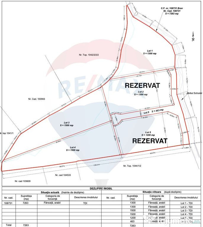 COMISION 0% Teren 1200 mp Sohodol/Valea Sohodolului