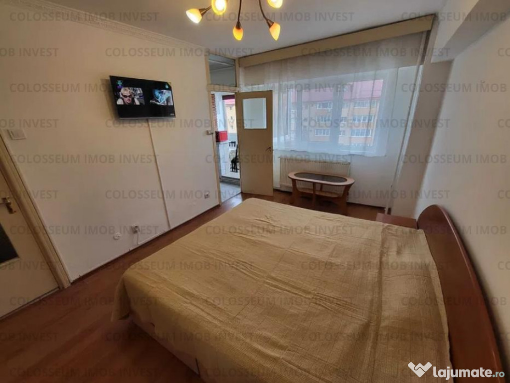 Racadau - Garsoniera mobilata, utilata, balcon, etaj 2!