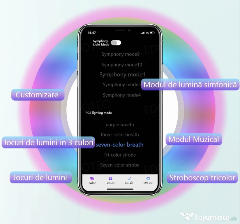 Lumini ambientale LED dedicate CUPRA