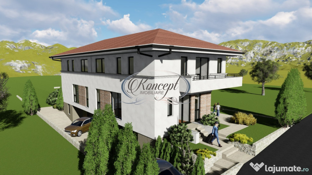 Duplex cu teren generos si panouri fotovoltaice in Dambul Ro