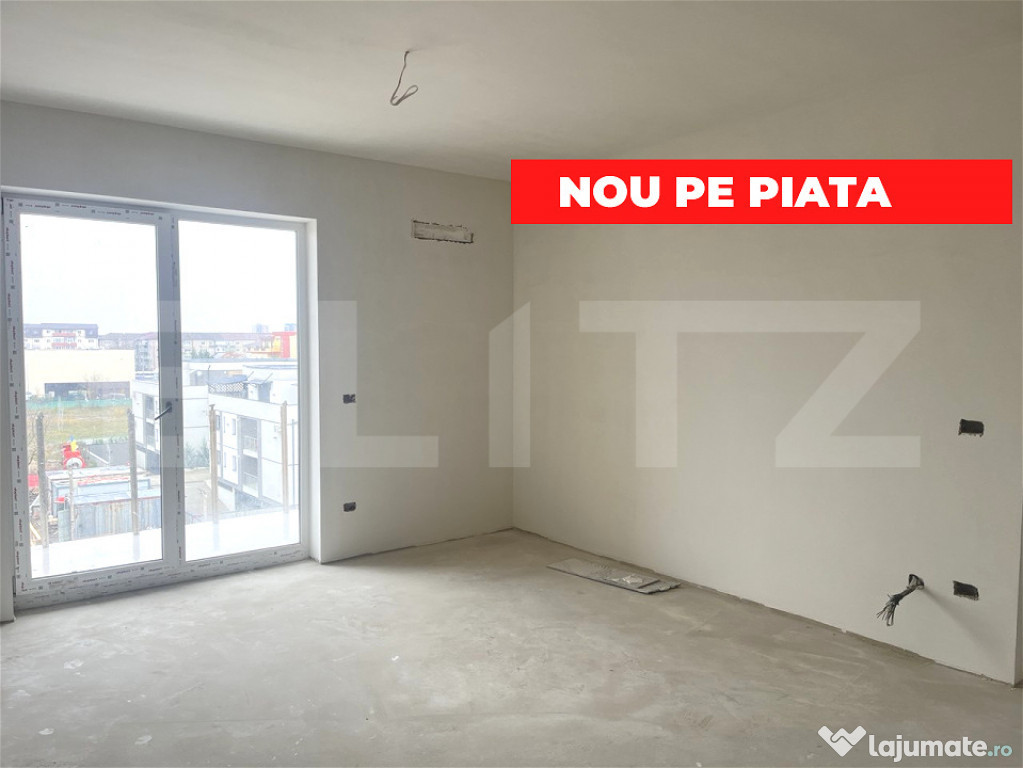 Apartament 2 camere, 66,6 mp utili + balcon, zona Braytim