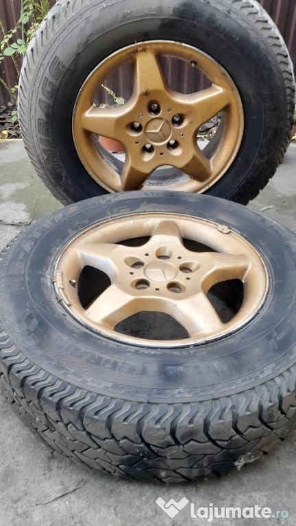 Dau jante cu anvelope plus bulbar cu tot cu bare