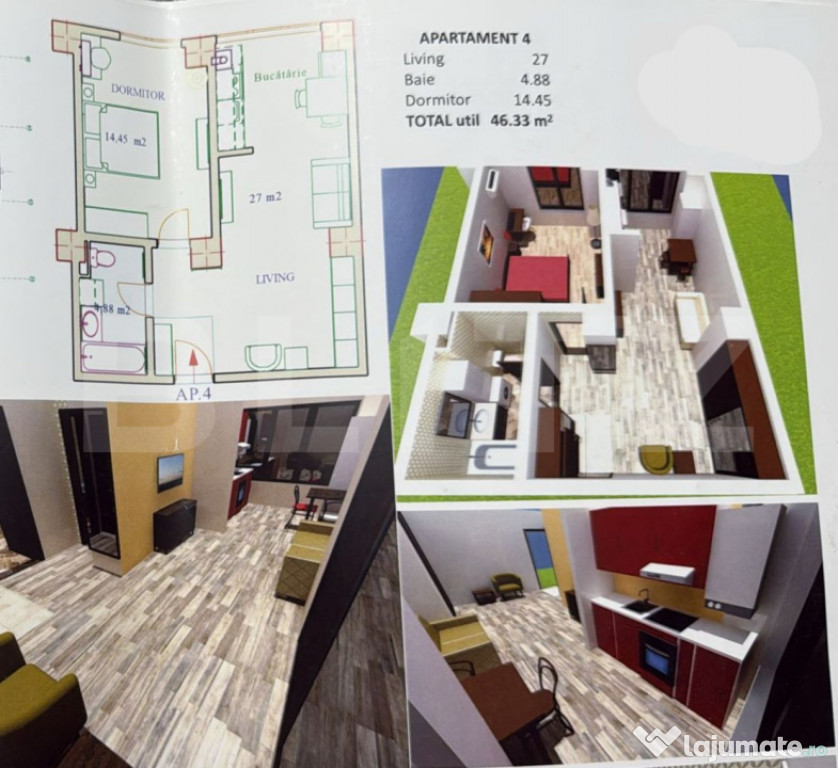 Studio modern cu parcare subterana, zona Fantasy Parc