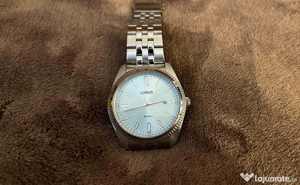 Vand ceas Lorus cadran azuriu 5 atm adancime data