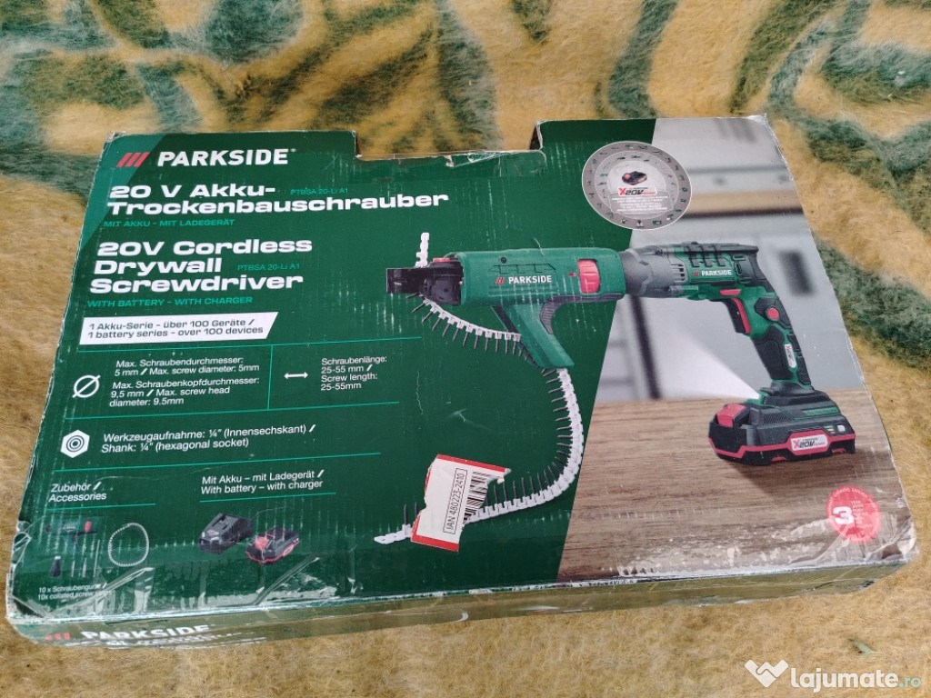 Masina de insurubat Parkside nouă