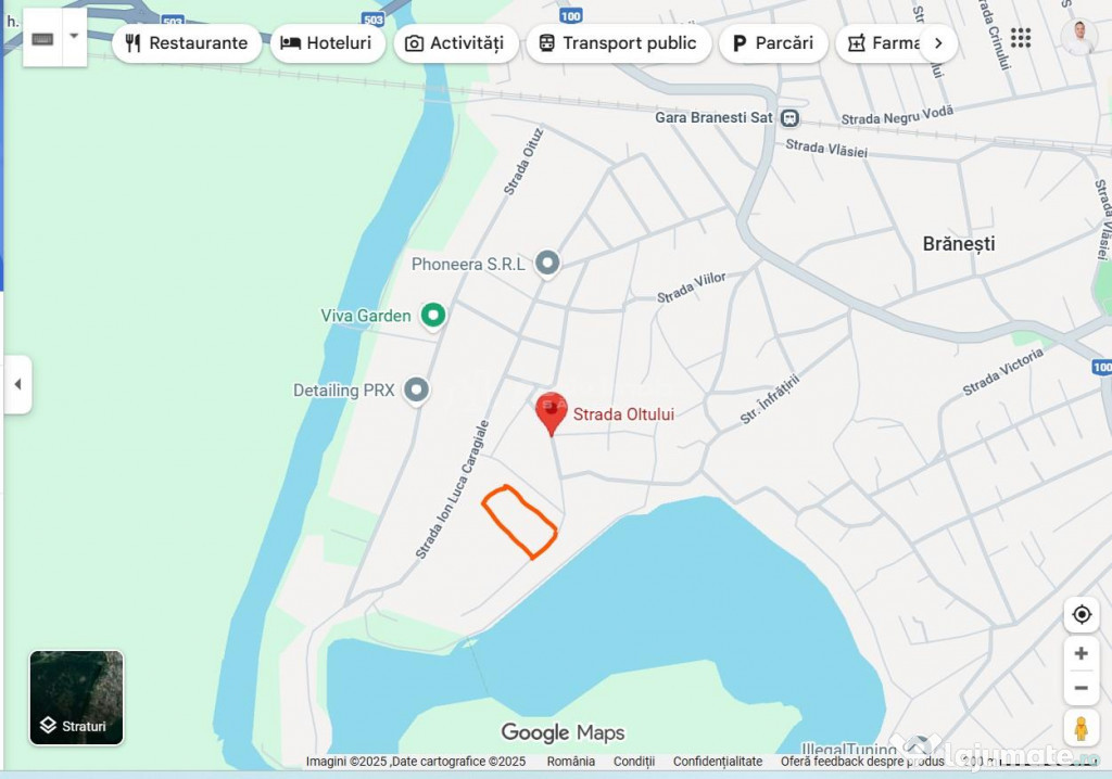 Teren Branesti - Str Oltului - 1600 mp - deschidere 16 ml