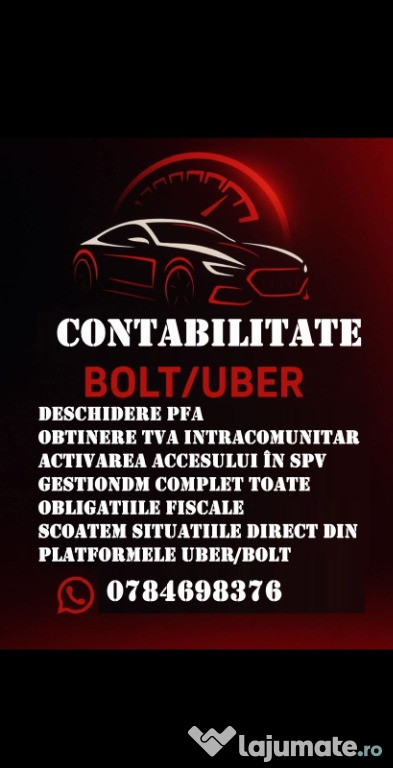 Infiintare PFA Uber Bolt , ARR ,management contabilitate