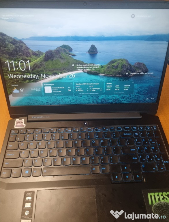 Vand Laptop Gaming Lenovo IdeaPad 3 procesor Intel i7