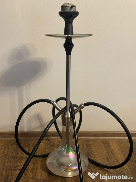 Narghilea Profesională Amy Deluxe din Inox – Set Complet