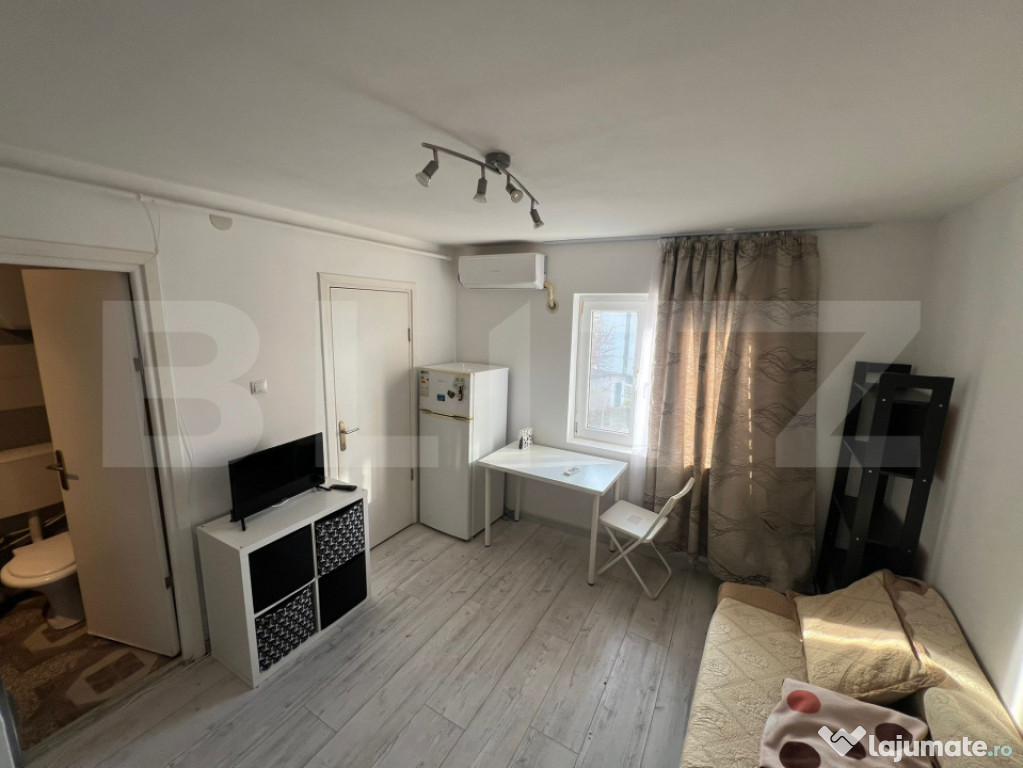 Garsonieră Mobilată & Utilată – 18 mp, zona Central