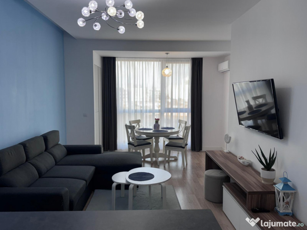 Apartament modern Mamaia Sat – 2 camere mobilate, utilate,