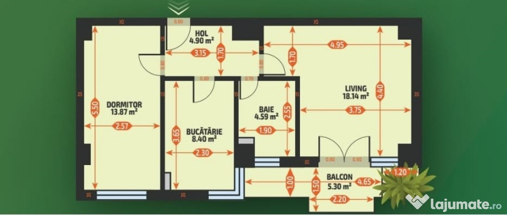 Ap. 2 cam Evergreen, finalizat, loc parcare subteran+boxă, COMISION 0%