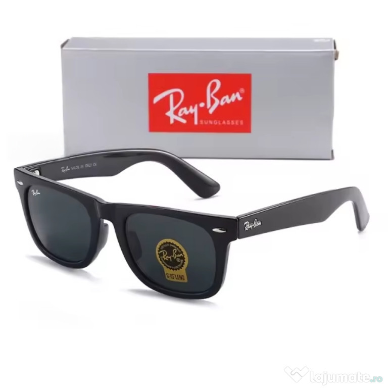 Ochelari de soare Ray Ban Wayfarer 2140 Black Frames - 54 mm