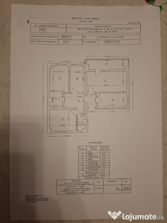 Vand apartament 4 camere, bloc E1, Parc Ialomita