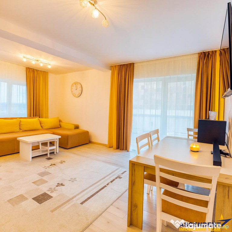 3 camere,decomandate,terasa 42 mp, mobilat,echipat,parcare,T