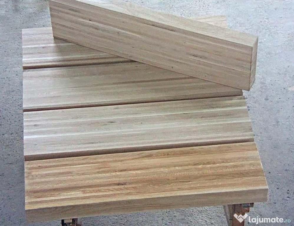 Trepte lemn 4x30cm din stejar stratificat cu lamela continua