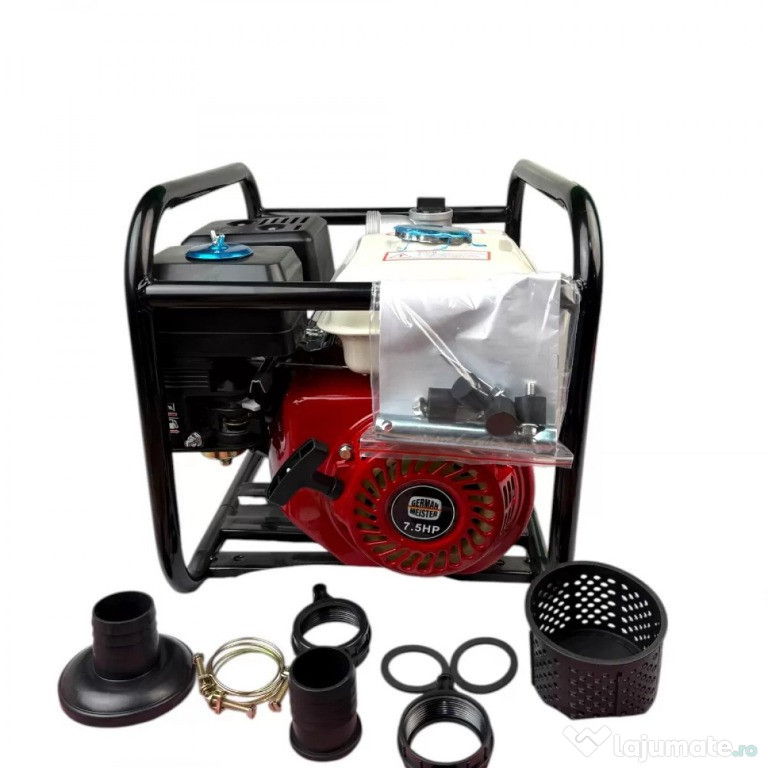 Motopompa de Apa cu Motor pe Benzina German Meister 7.5HP Kit Complet
