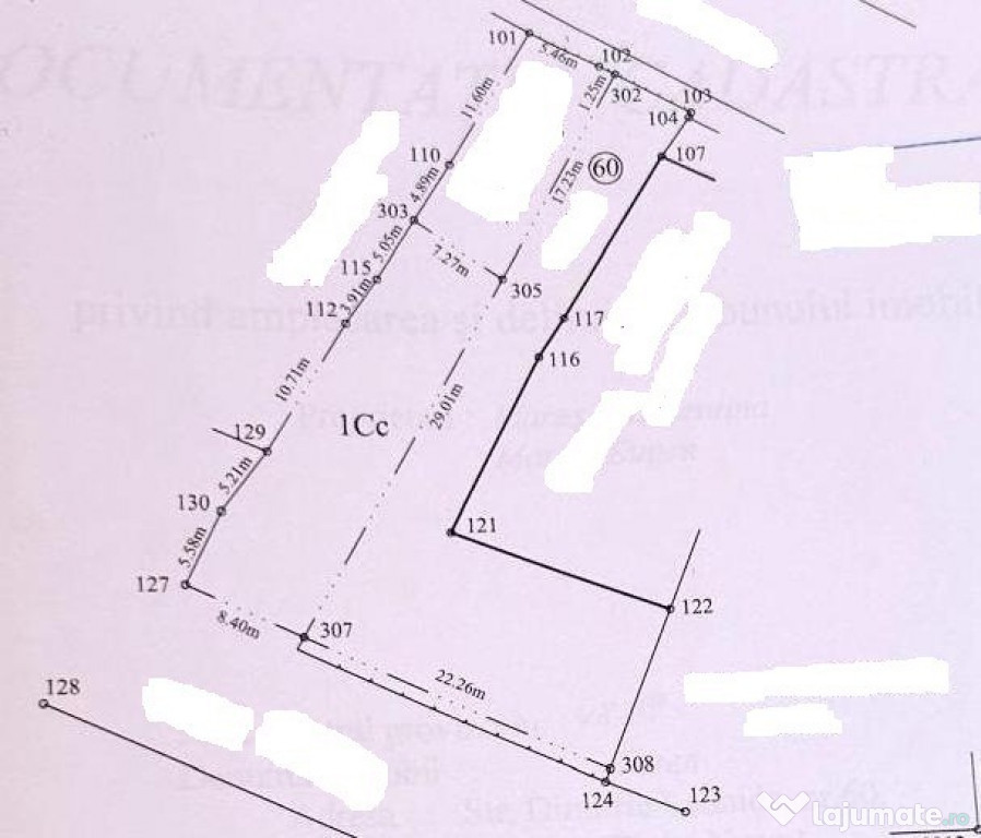 Teren intravilan cu constructii.Piatra Neamt, str.D.Leonida,1230 mp