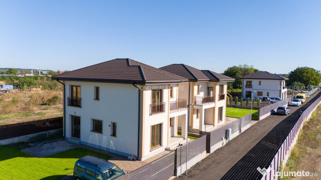 Proiect Aleea cu Tei, 5 vile la cheie, curte amenajata