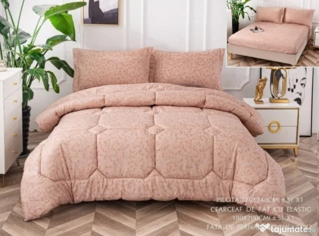 Lenjerii de pat, fete de perna, pilote. Toata gama